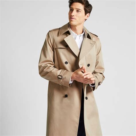 h and m trench coat mens|men's 3 4 trench coat.